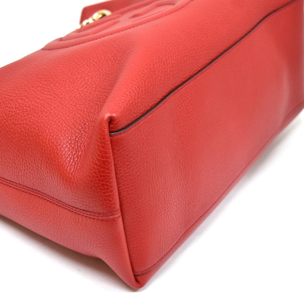 Gucci Bag Chain Tote Interlocking Red Soho GG Leather - Picture 5 of 8
